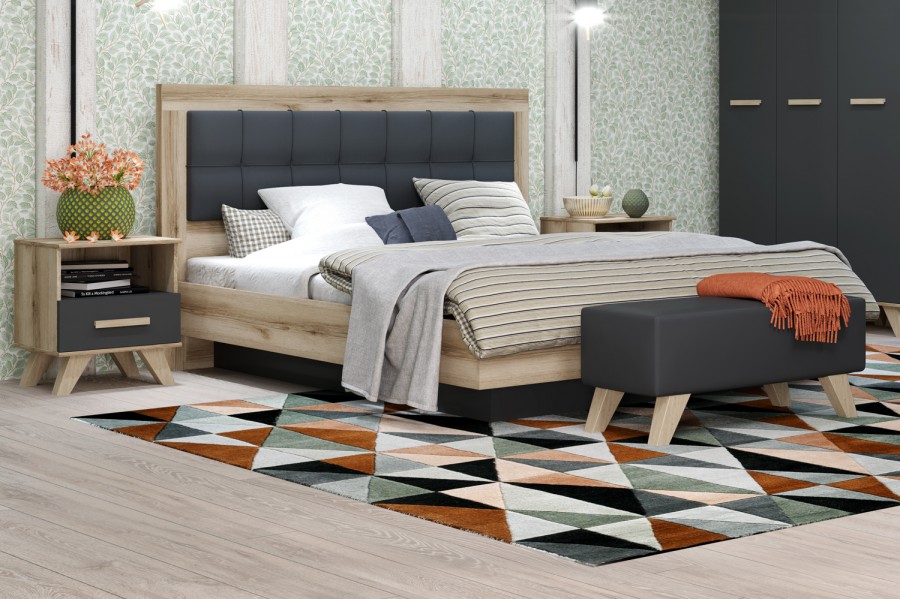 картинка Кровать Вега Скандинавия 5 двуспальная с ПМ  магазин Мебель Легко