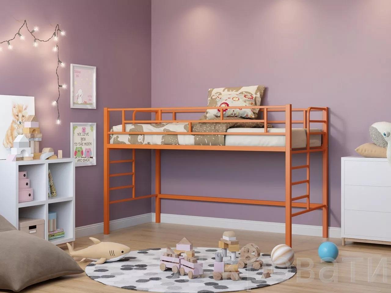 Кровать-чердак Ассоль Оранжевая