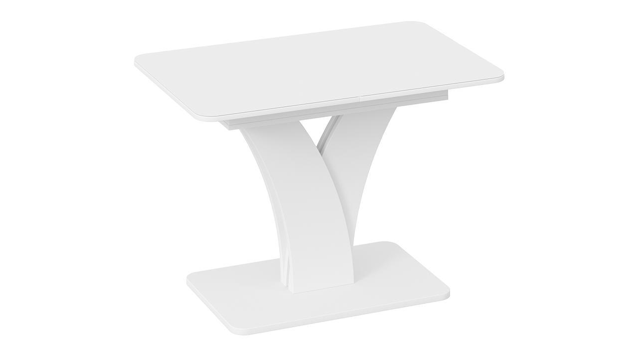 Стол обеденный раздвижной «Люксембург» Тип 2 Стекло белое матовое/ Белый