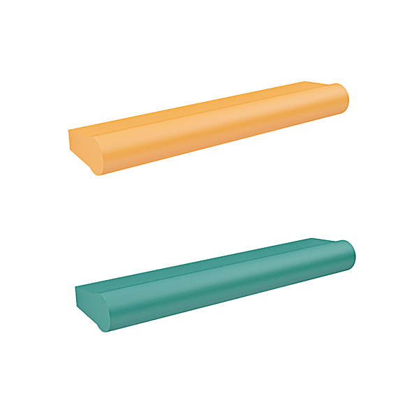 Ручки пластик, в комплекте два цвета «бирюза» и «оранжевый»