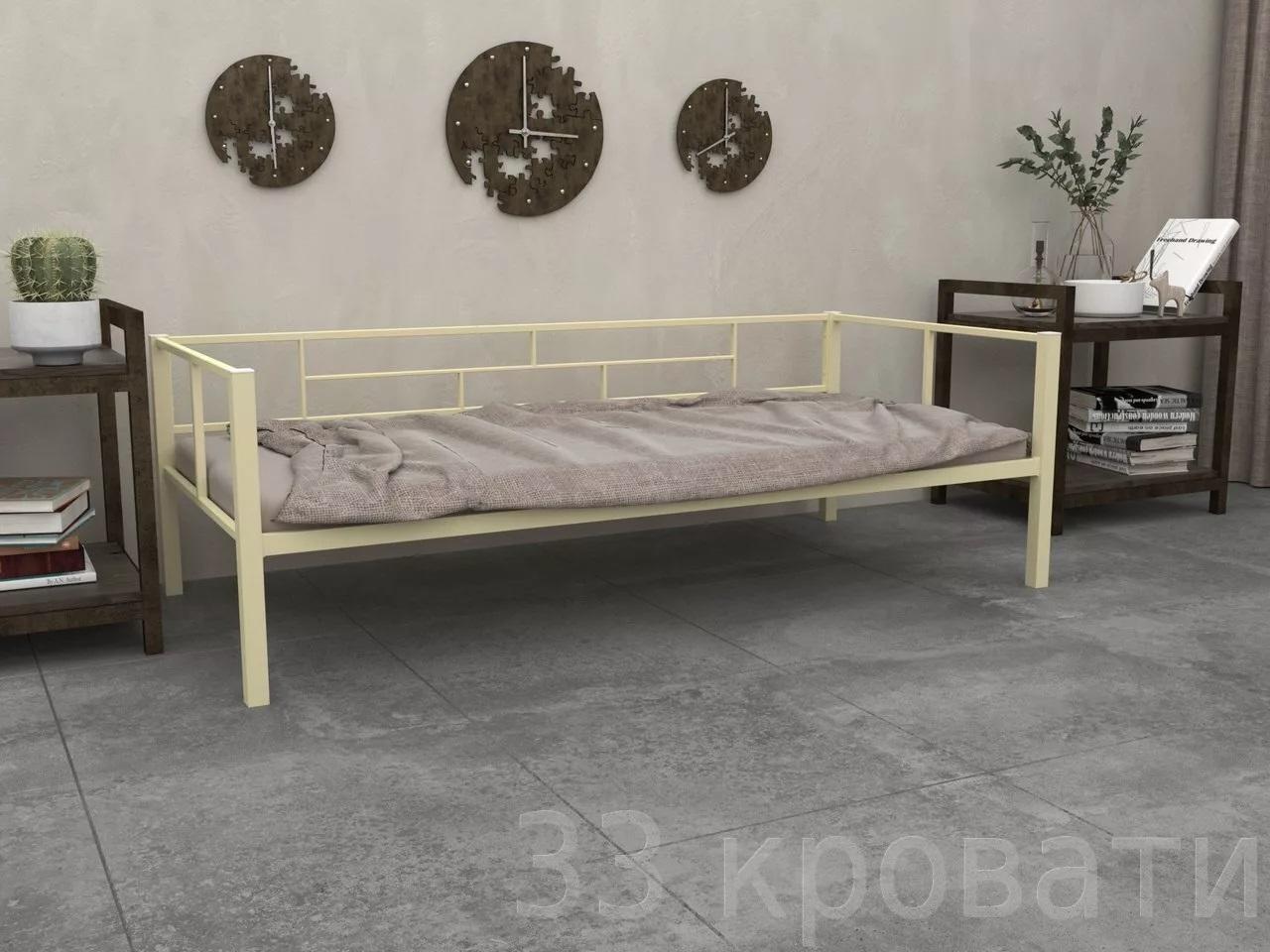Кровать-диван металлическая Арга Бежевая