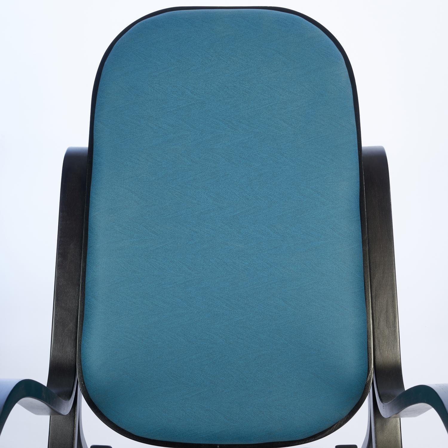 Кресло-качалка (mod. AX3002-2) (Венге/ткань голубая