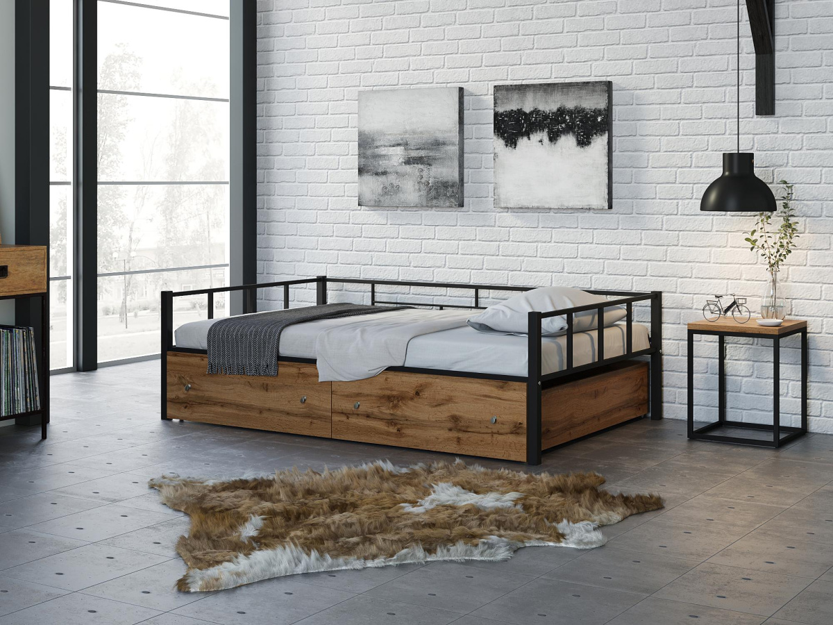 картинка Кровать Арга 120 с ящиками магазин Мебель Легко