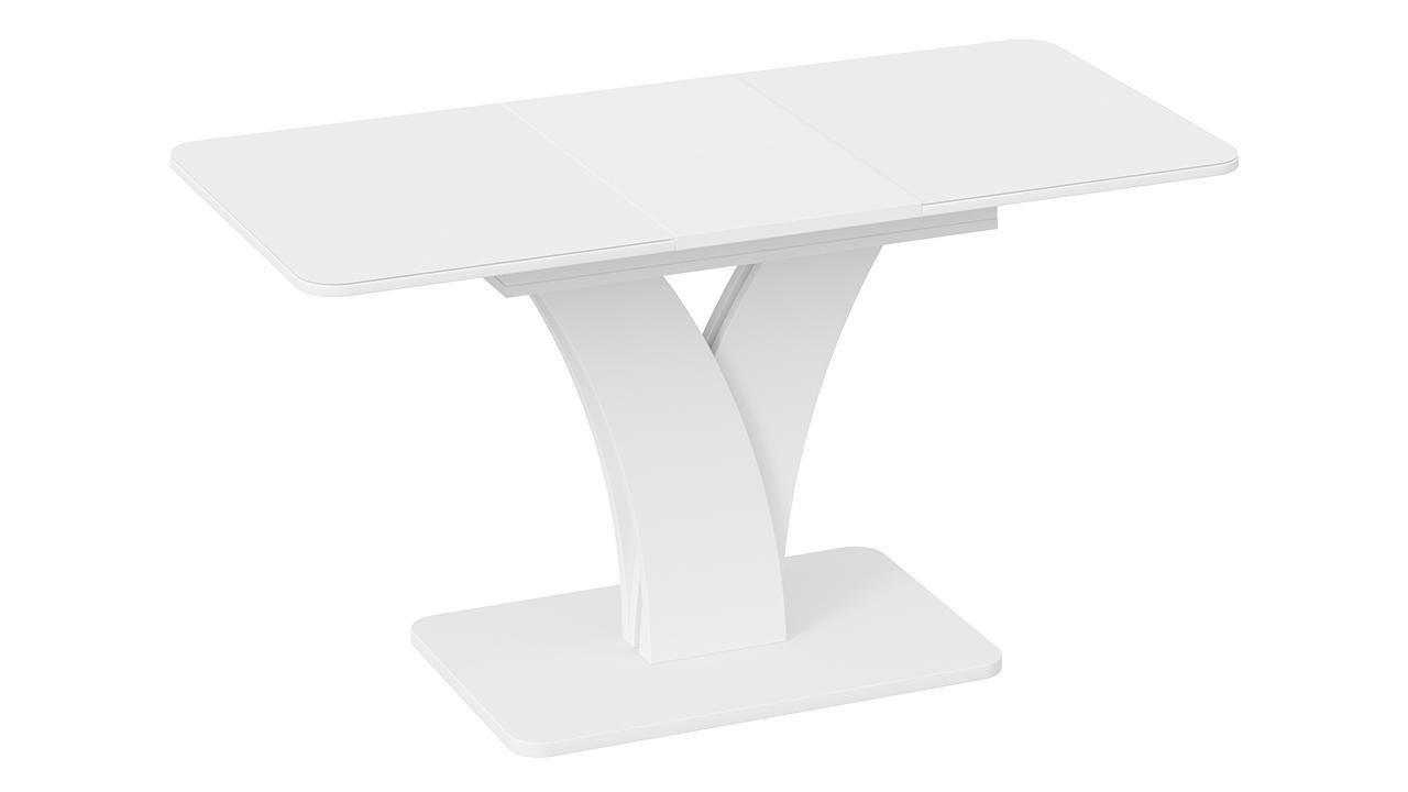Стол обеденный раздвижной «Люксембург» Тип 2 Стекло белое матовое/ Белый