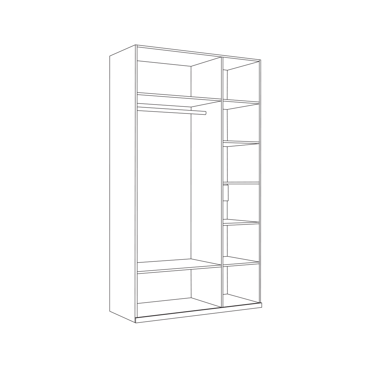 картинка Валенсия шкаф комбинированный 13.12 магазин Мебель Легко