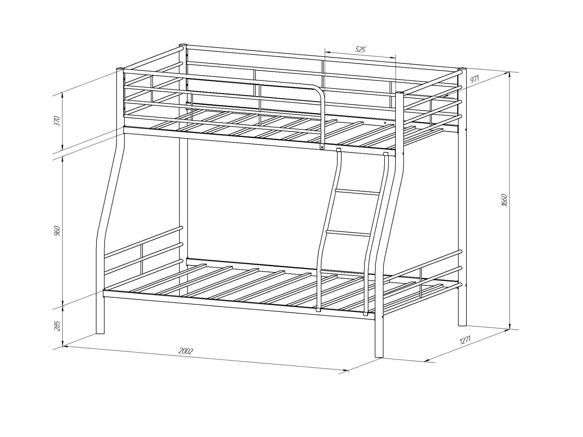 картинка Кровать двухъярусная Гранада 2Я магазин Мебель Легко