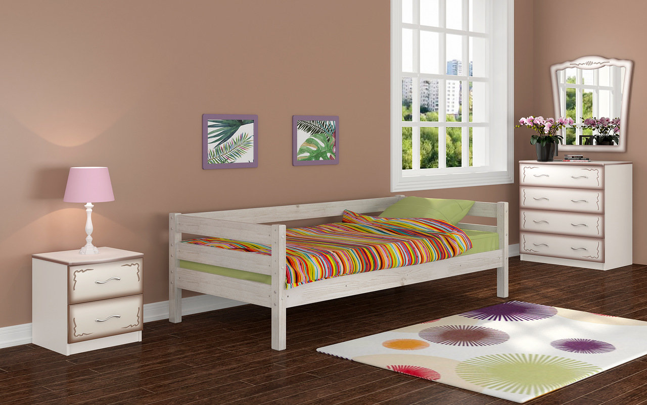 картинка Кровать с бортиками для ребенка Глория (Браво мебель) магазин Мебель Легко