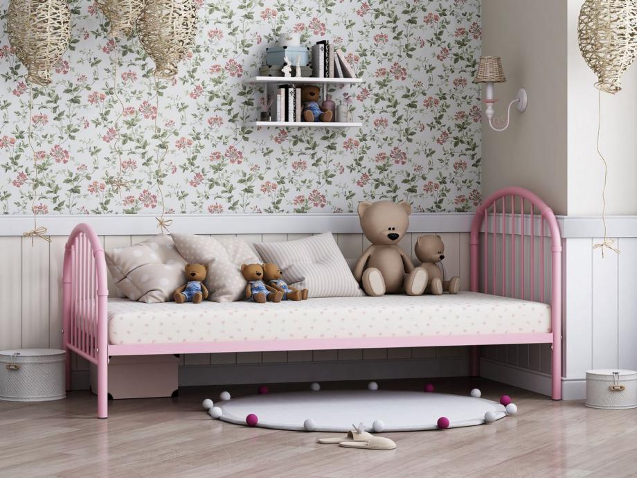 Кровать Эвора 1 Розовая