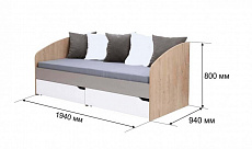 Кровать Тахта с подушками м.32 Хаски