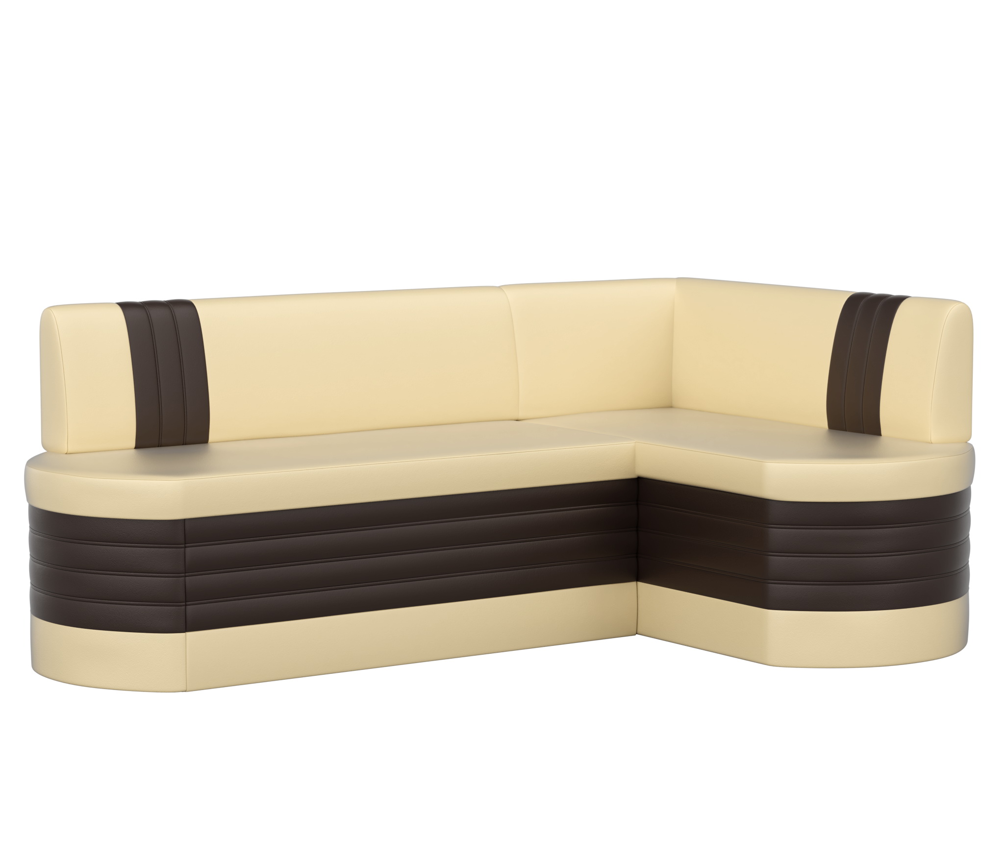 угловой диван Токио эко кожа бежевый коричневый.