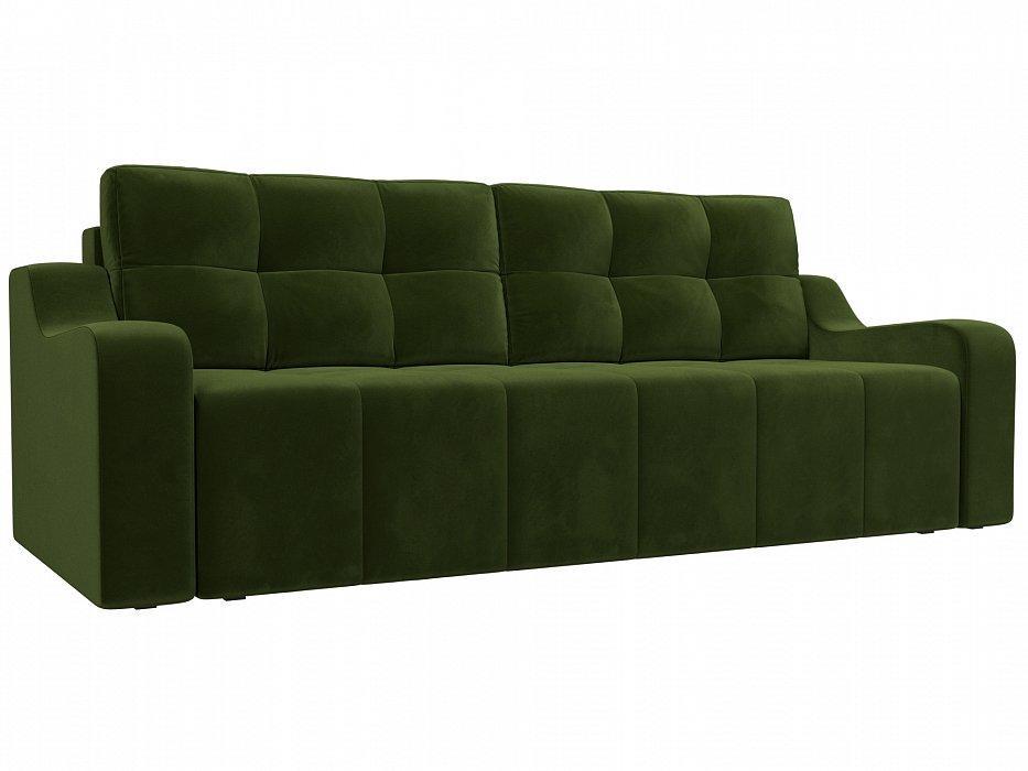 Прямой диван Итон Микровельвет Зеленый - 42000 руб
