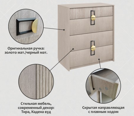 картинка Комод с ящиками Муза м.9 магазин Мебель Легко