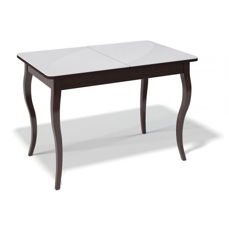 Обеденный стол KENNER 1100C венге/стекло белое глянец