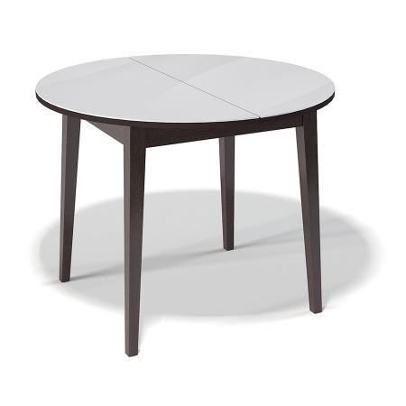 Обеденный стол KENNER 1000M венге/стекло белое глянец