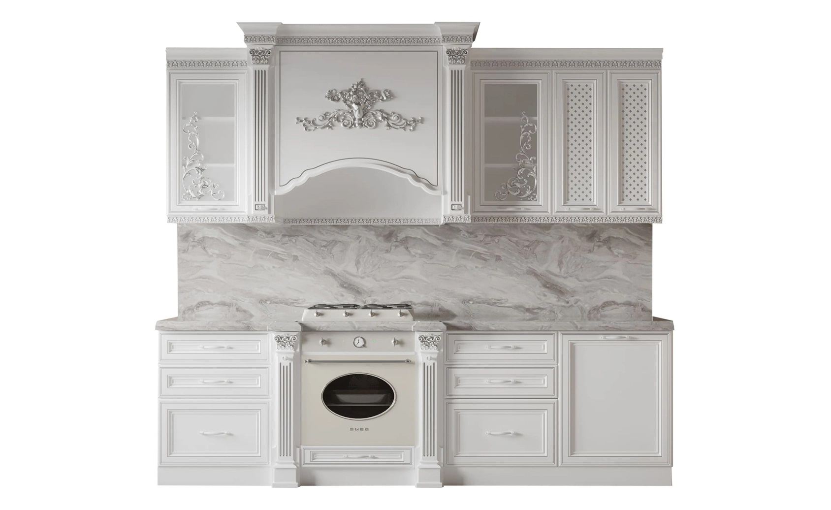 Белый, Серебро, Паладина светлая 48мм