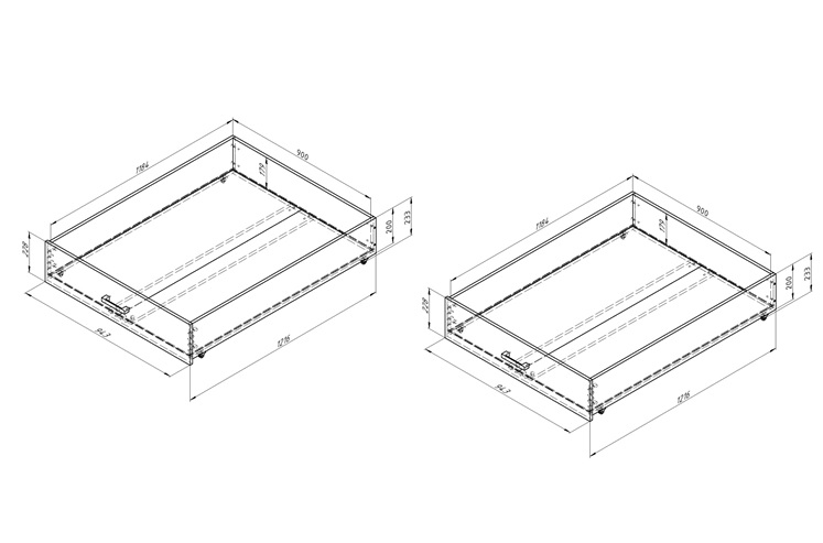 картинка Ящики для металлической кровати 120х 95 магазин Мебель Легко