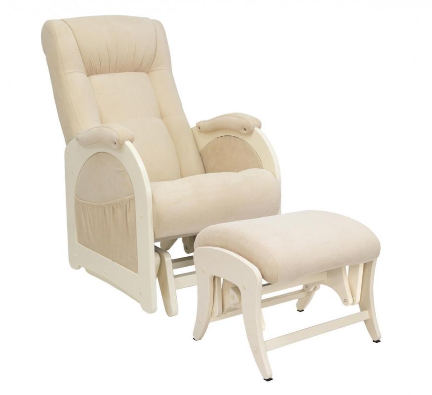 Кресло-глайдер 48 с пуфом Верона ваниль.