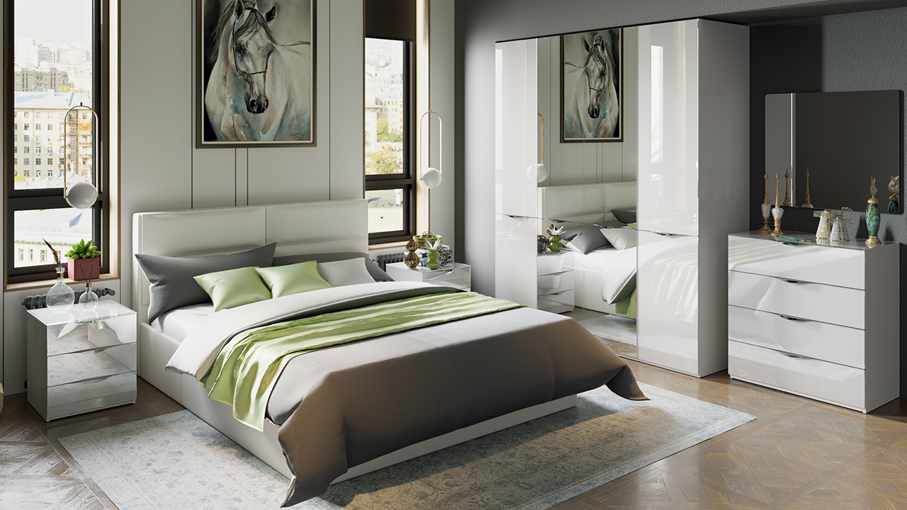 картинка Кровать «Глосс» с ПМ магазин Мебель Легко