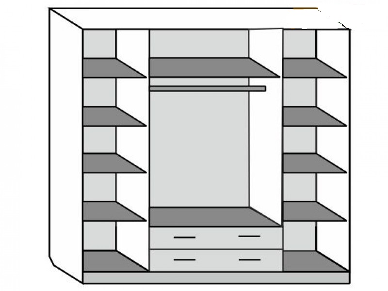 картинка Шкаф ШР-4 лак  белый жемчуг магазин Мебель Легко