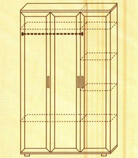 картинка Шкаф 105 с зеркалом М-сервис магазин Мебель Легко