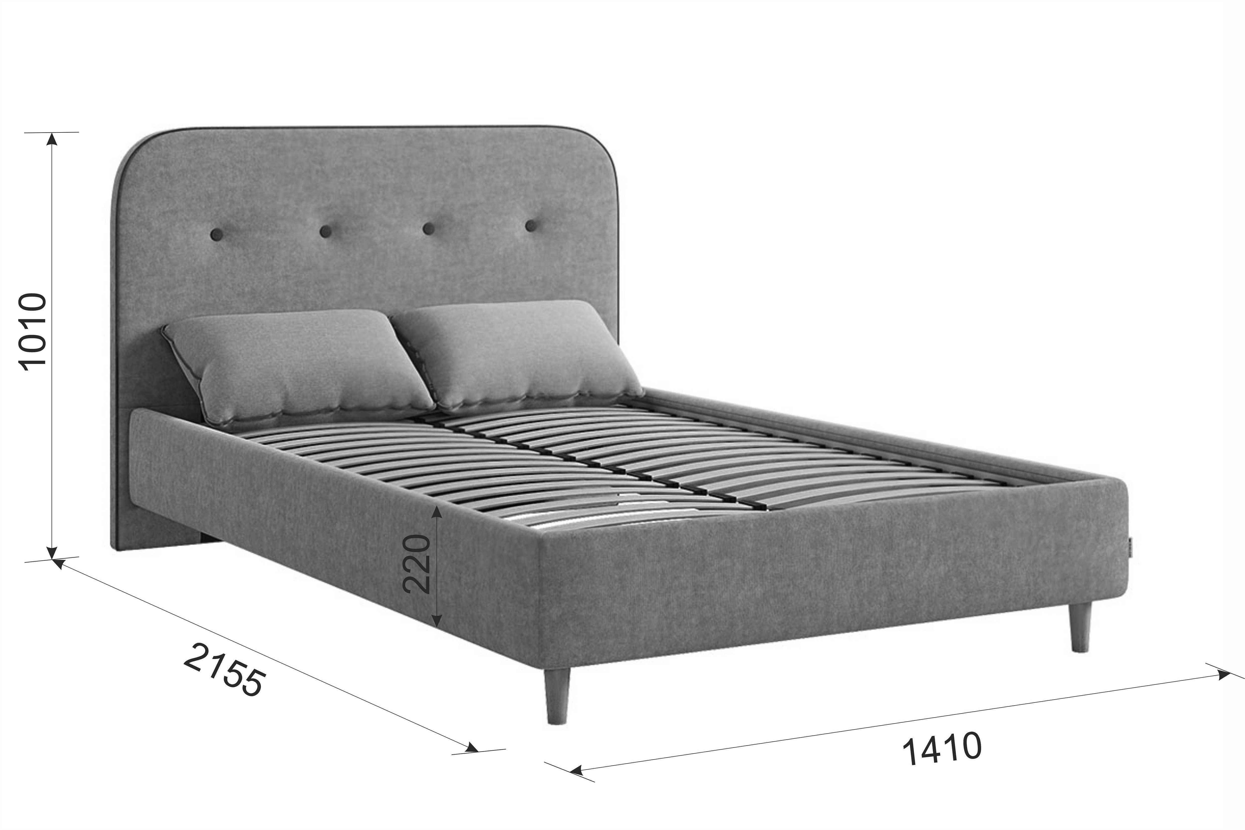 картинка Кровать с основанием Лео магазин Мебель Легко