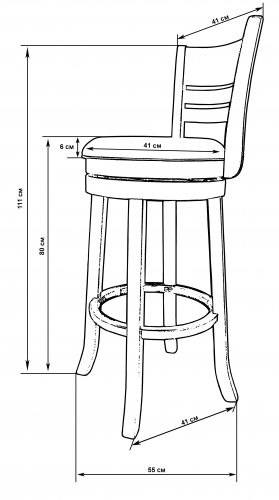 Барный крутящийся стул LMU-9393