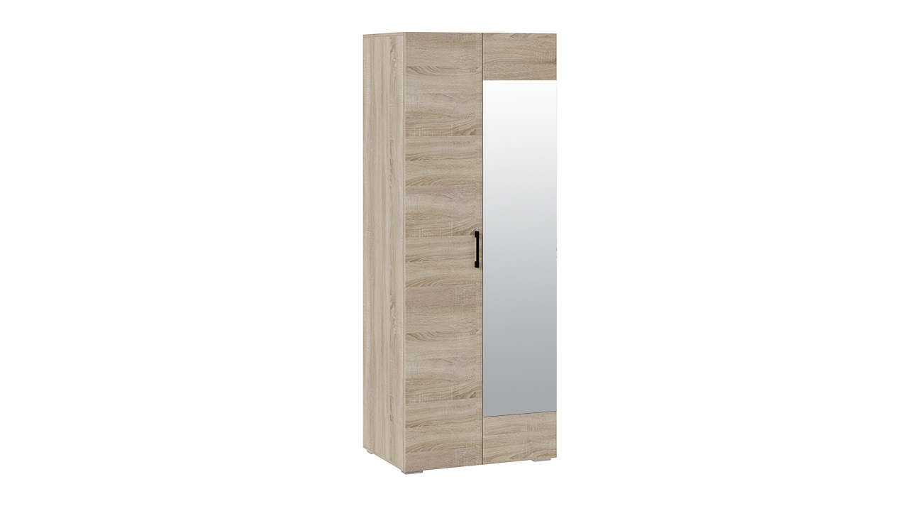 Шкаф для одежды 2х дв с зеркалом Нео Дуб Сонома светлый