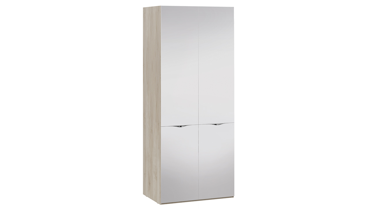Шкаф для одежды с 2 зеркальными дверями «Глосс» Баттл Рок