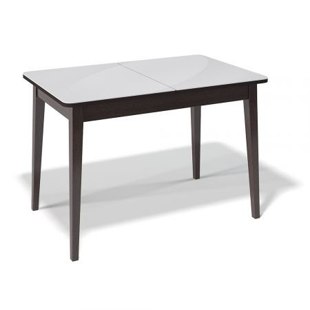 Обеденный стол KENNER 1100М венге/стекло белое глянец