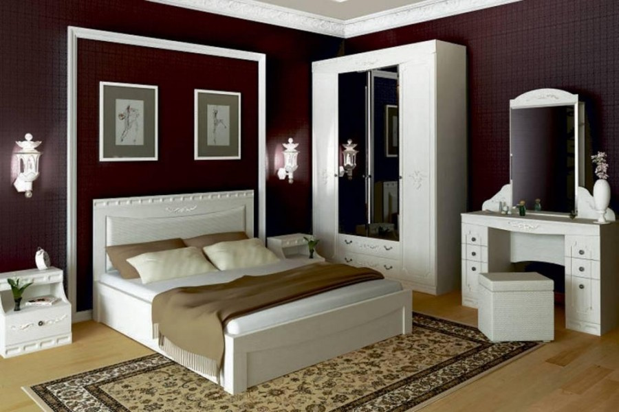 Модульная спальня Мария-Луиза Бодега белый