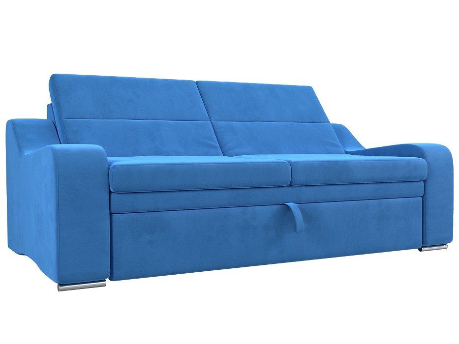 Прямой диван Медиус Велюр Голубой - 44800 руб