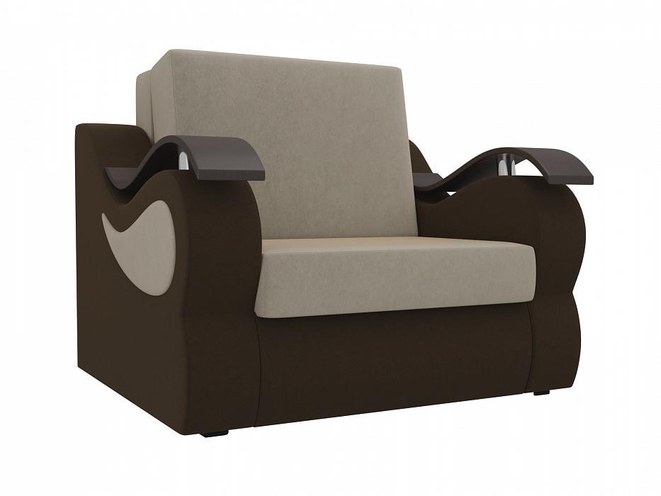 Кресло-кровать Меркурий 60 ткань Вельвет цвет Бежевый/Коричневый