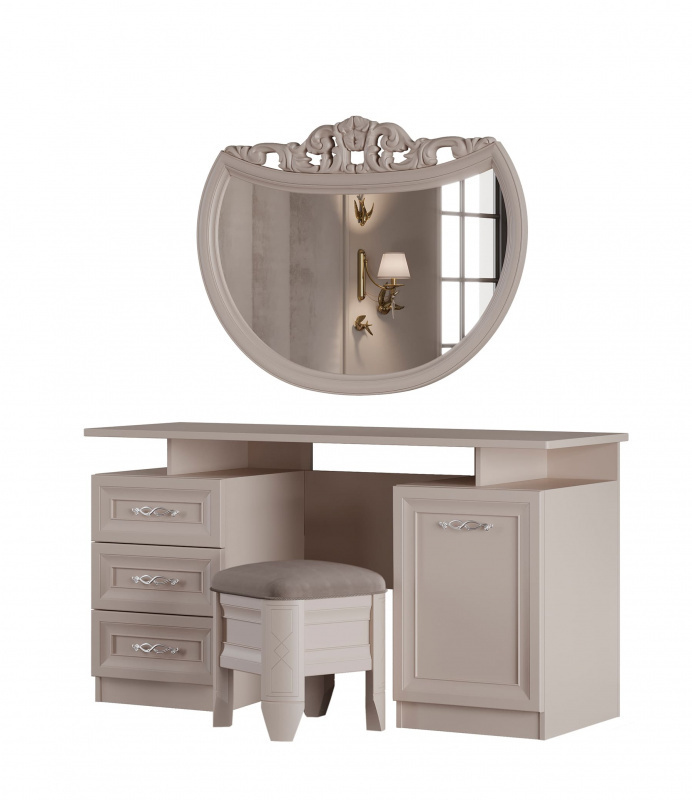 картинка Туалетный столик Адель с пуфом и зеркалом   магазин Мебель Легко