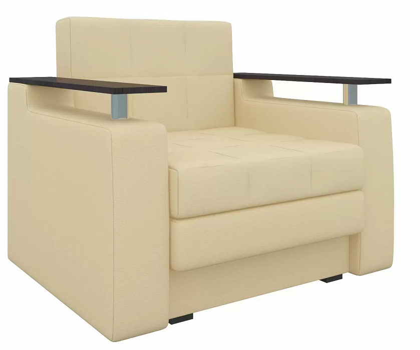 Кресло-кровать Мираж Экокожа цвет Бежевый