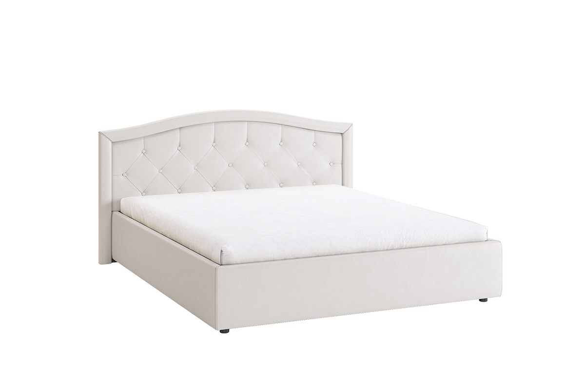 Кровать Верона (экокожа) цвет Белый