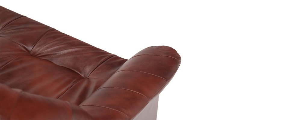 картинка Диван кожаный коричневый Честер магазин Мебель Легко