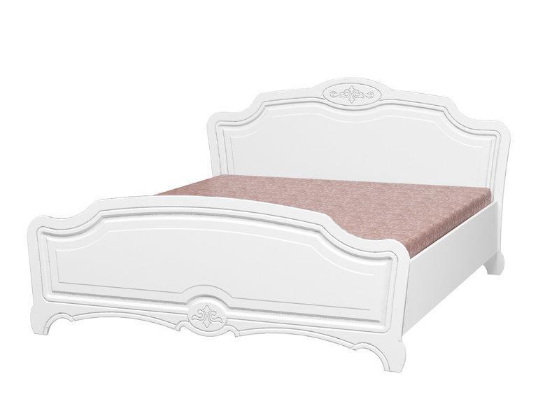 картинка Кровать Лотос, 2-спальная,  белая магазин Мебель Легко