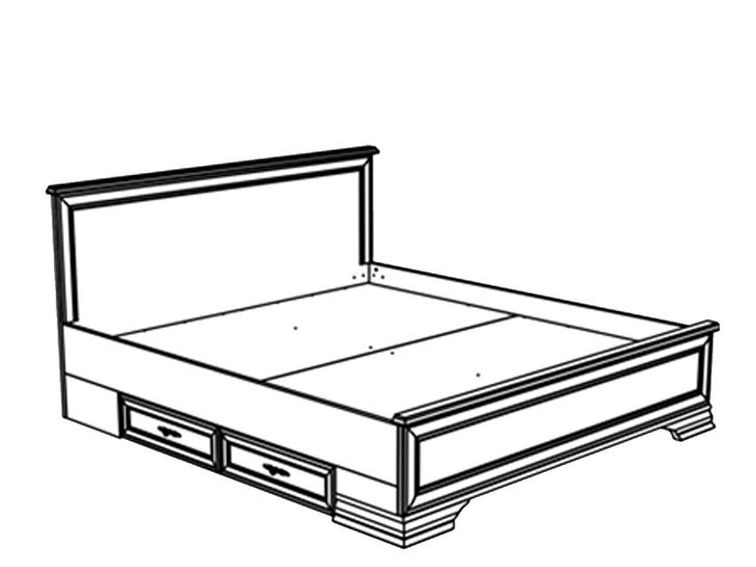 картинка Кровать Кентаки LOZ/180 белая с  ящиками (БРВ) магазин Мебель Легко