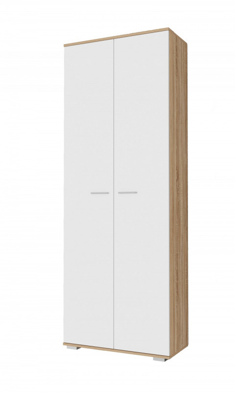 Шкаф ШК-800 Италия (каркас/фасад)  Дуб Сонома / Белый Глянец