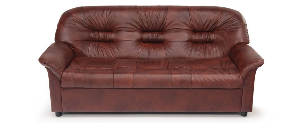 картинка Диван кожаный коричневый Честер магазин Мебель Легко