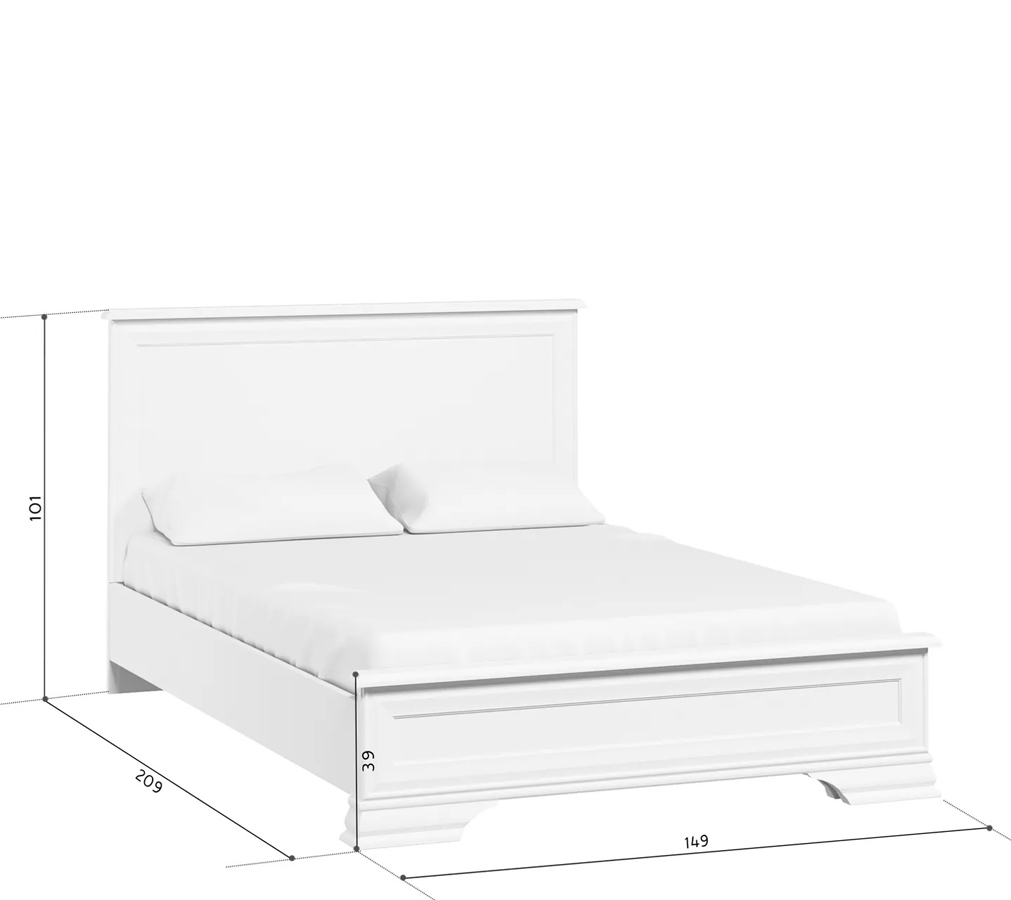 картинка Кровать Кентаки белая LOZ   двуспальная  магазин Мебель Легко