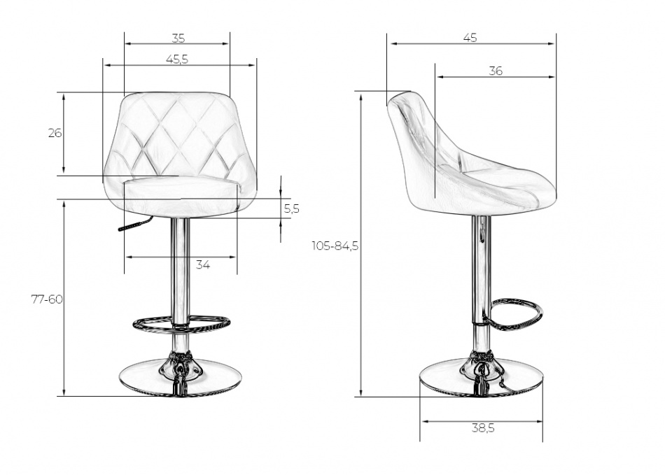 картинка Барный стул Логан 5007 LOGAN магазин Мебель Легко
