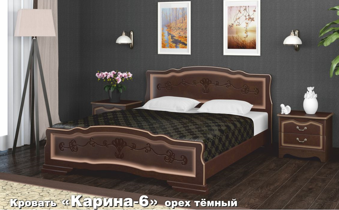 картинка Кровать Карина 6  (Браво мебель) магазин Мебель Легко