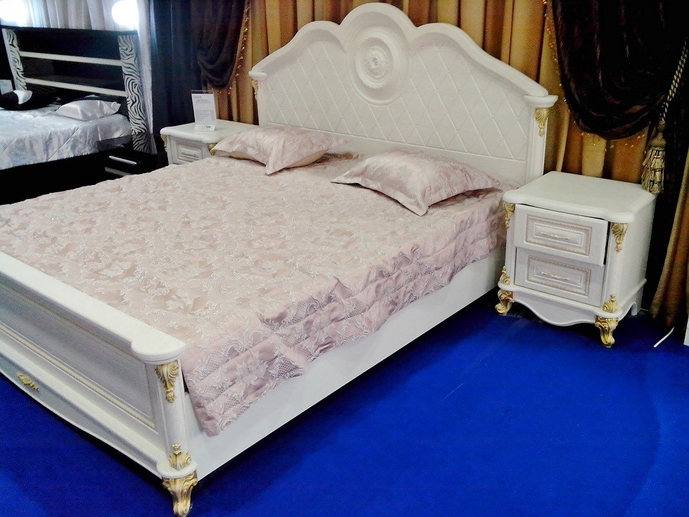 Да Винчи кровать 160 каркас Белая патина