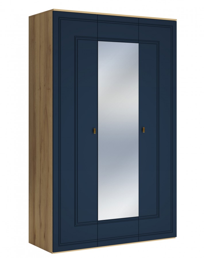 картинка Вега Сапфир Шкаф 3-х дверный Темно-синий софт магазин Мебель Легко