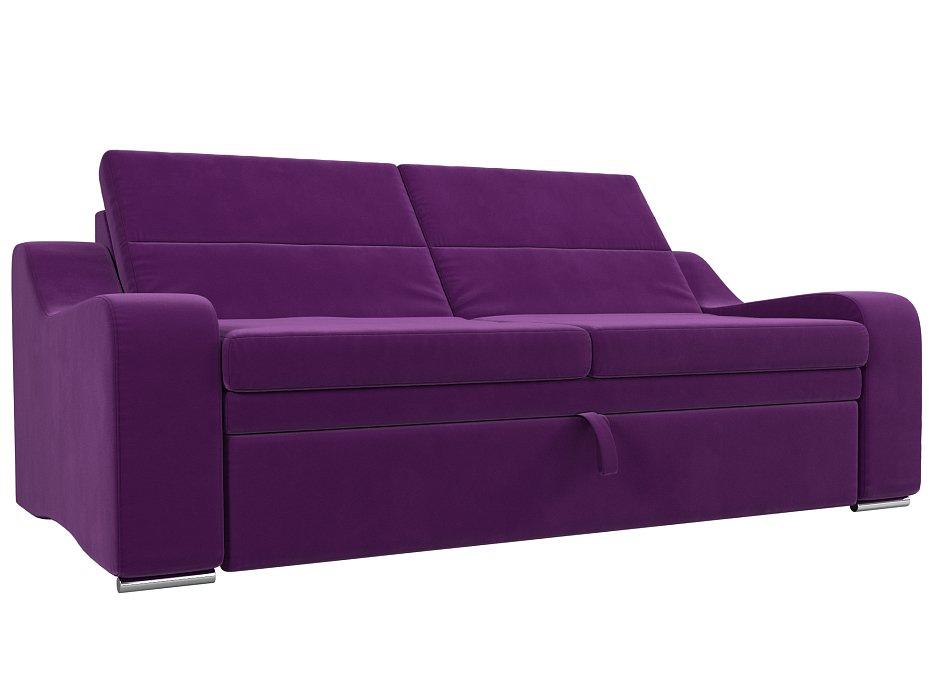 Прямой диван Медиус Микровельвет Фиолетовый - 43400 руб