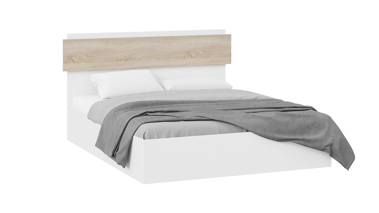Кровать Нео Тип 1 Белый / Дуб Сонома светлый