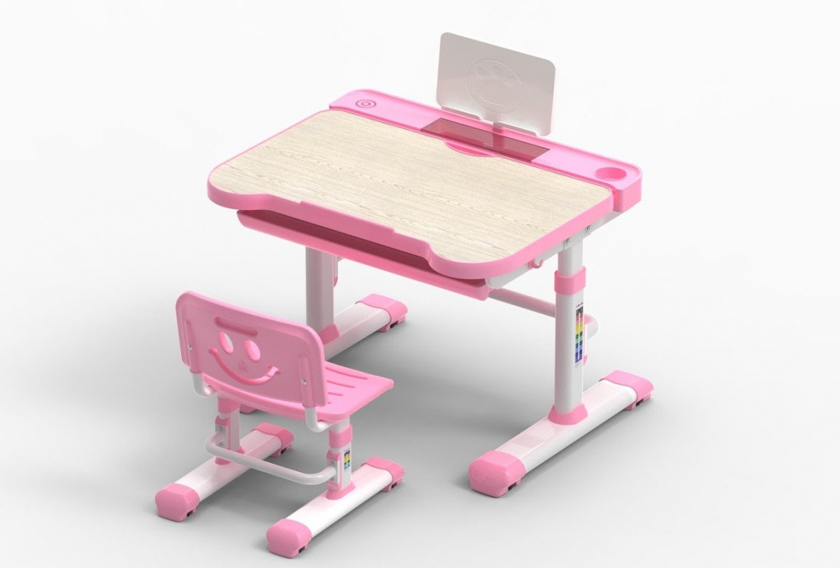 221916 Комплект парта + стул трансформеры bellissima Pink FUNDESK 1500*1500