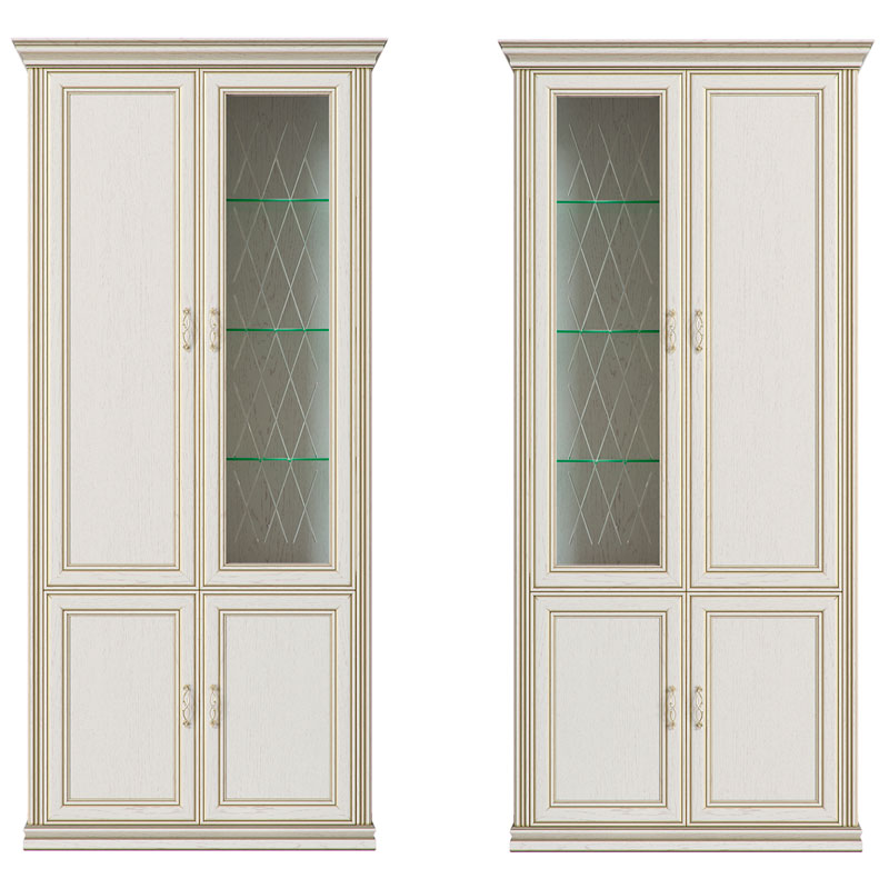 картинка Шкаф Венето 4-х дверный (1 стеклодверь) ГТ.0122.302 магазин Мебель Легко