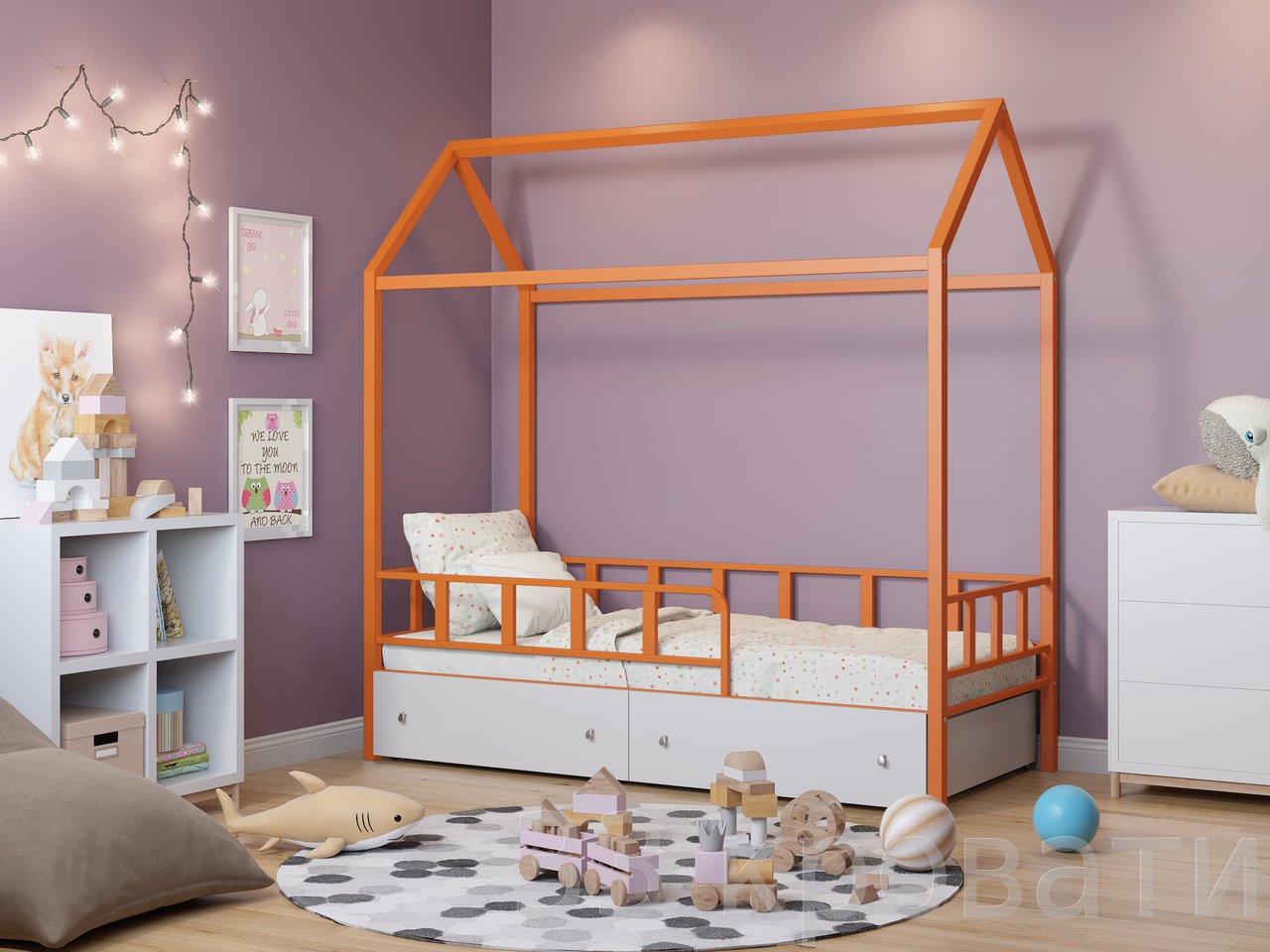 Кровать-домик Риччи оранж